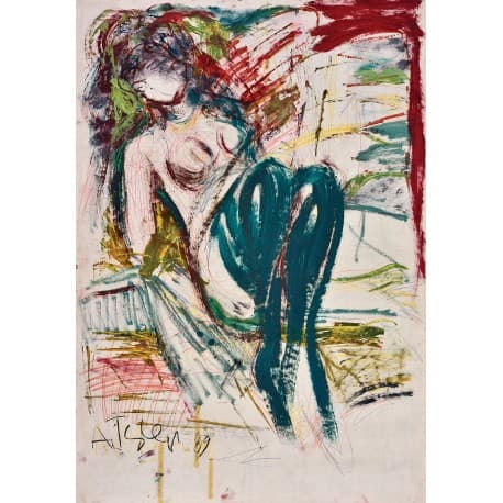 Çıplak – Karton Üzerine Akrilik Tuvale Marufle, 1989