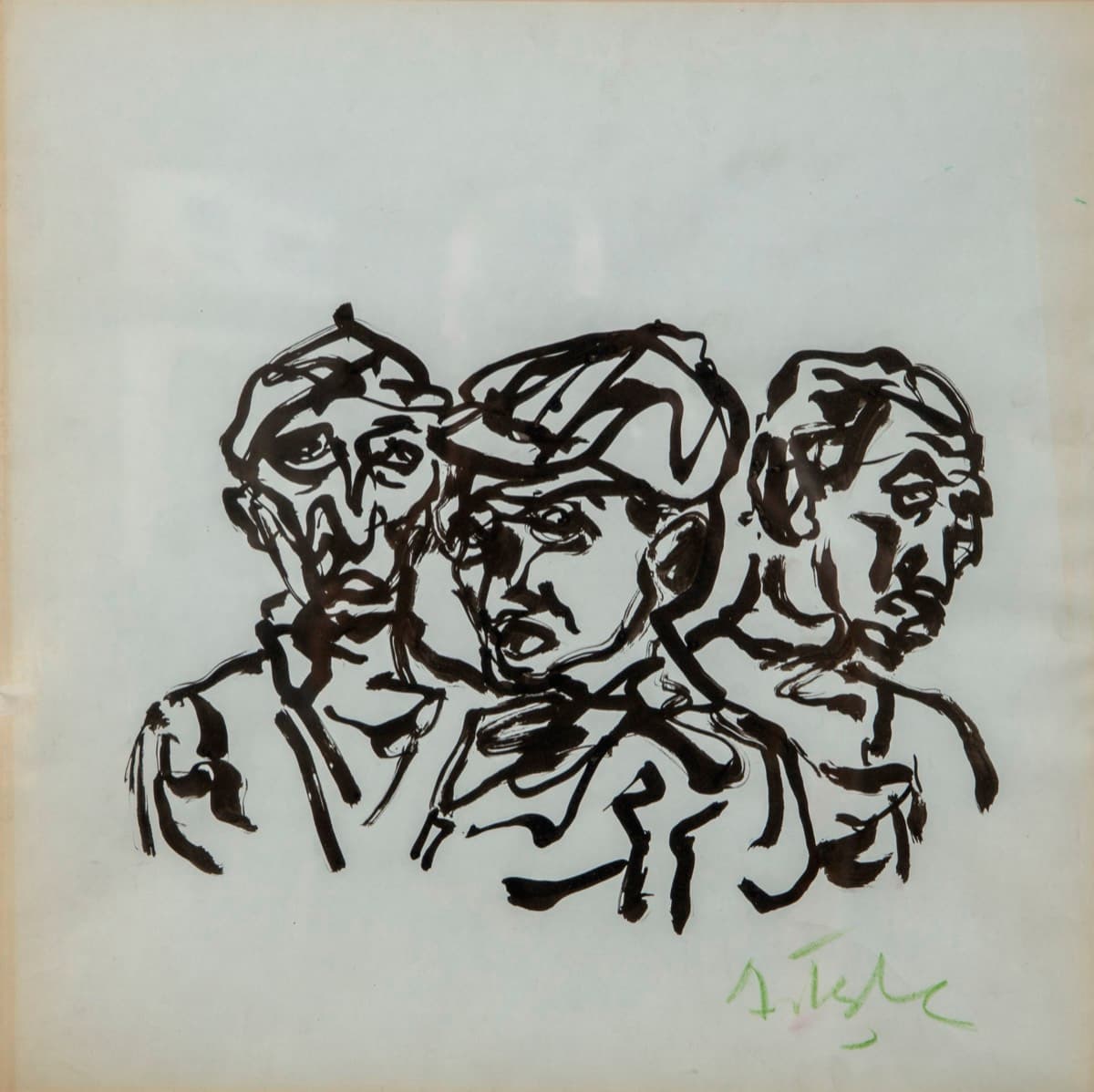 Emekçiler – Kağıt Üzerine Çini Mürekkebi, 1971