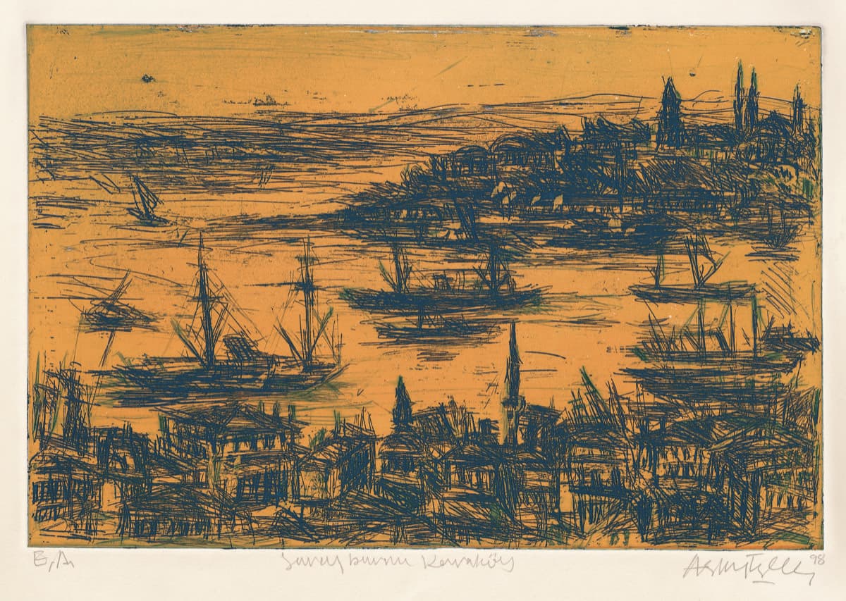 Sarayburnu Karaköy – Renkli Metal Gravür, 1998