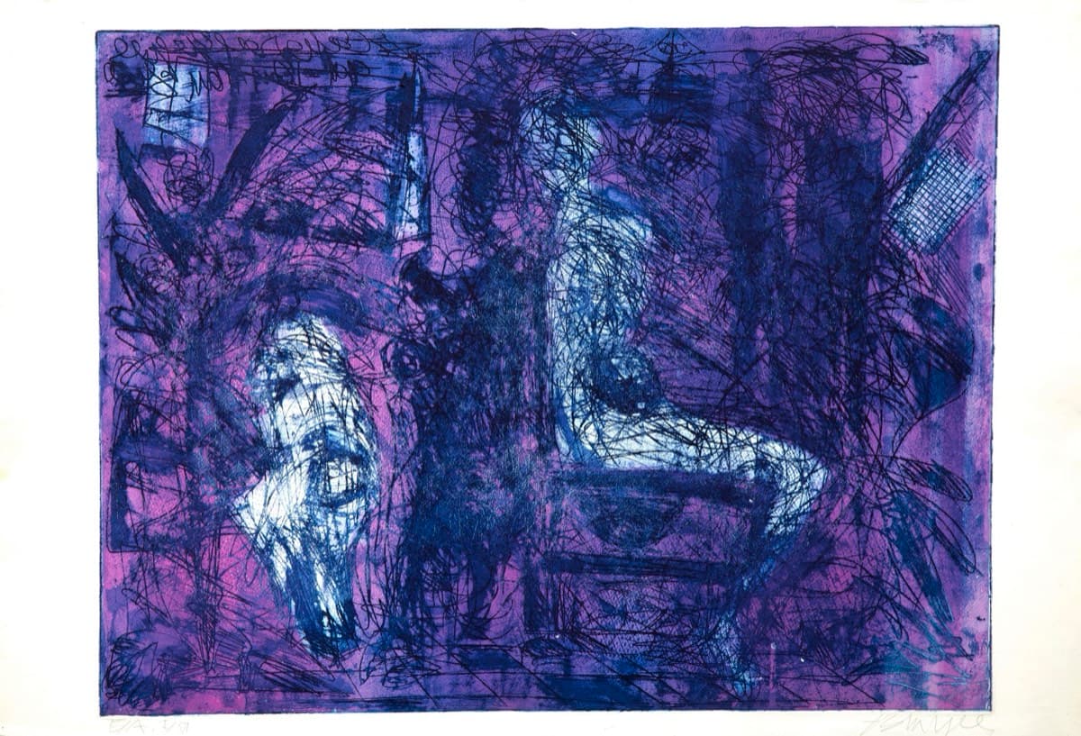 Soyut Kompozisyon – Renkli Metal Gravür, 1992