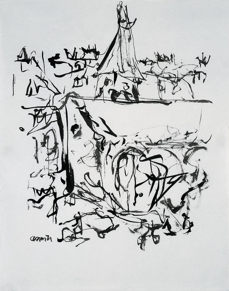 St. Medart Klisesi – Kağıt Üzerine Çini Mürekkebi, 1971