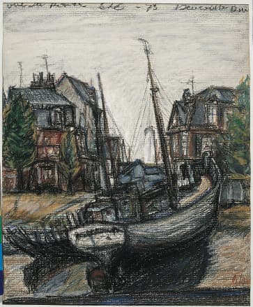 Trouville Kıyısında – Kağıt Üzerine Pastel, 1973