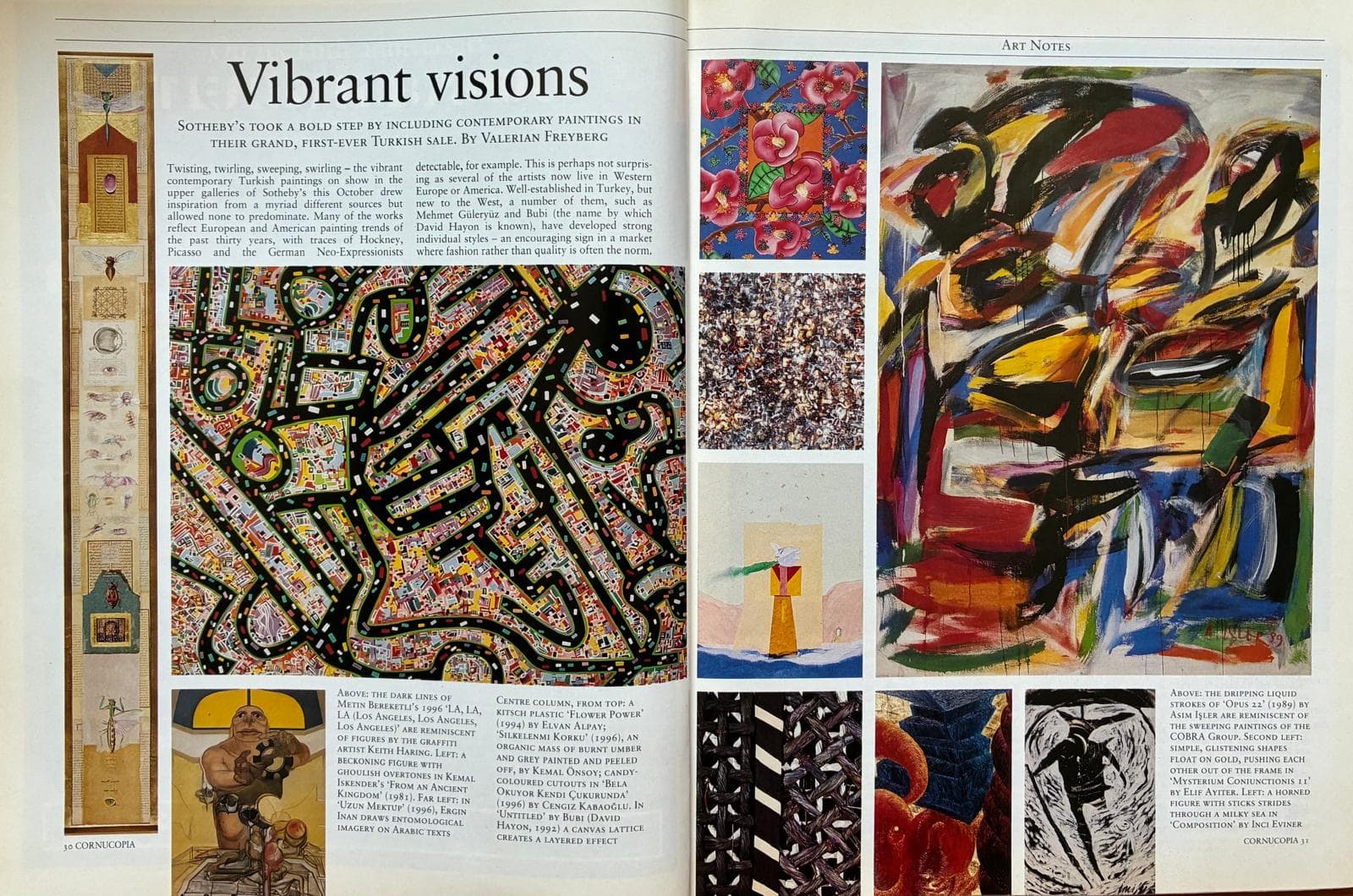 “Vibrant Visions” Cornucopia, sayfa 30-31, Sayı 2, 1996
